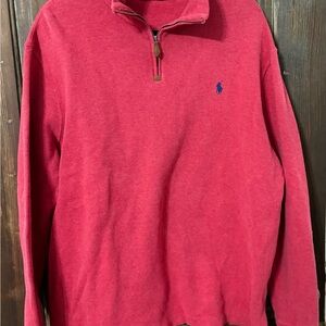 Vintage Polo Ralph Lauren Red Quarter Zip Pullover Men’s XL